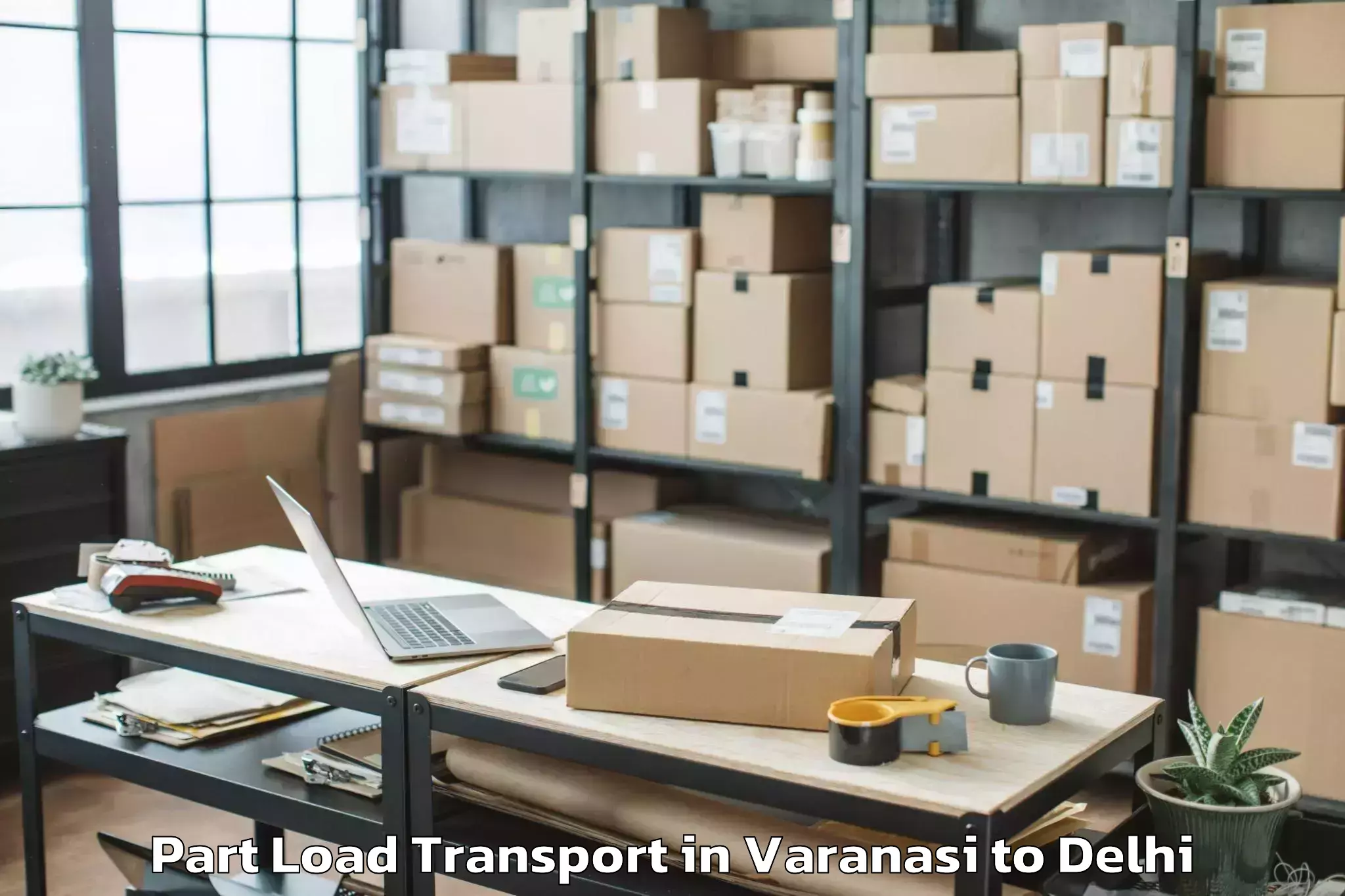 Get Varanasi to Ambience Mall Rohini Part Load Transport